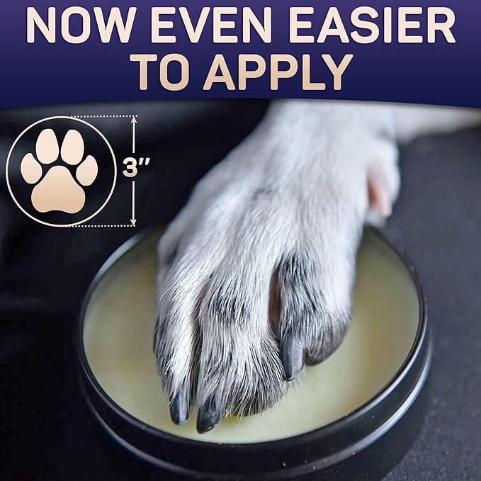 Dog Paw Balm for Dry Cracked Paws – Lick-Safe Moisturizer and Organic Paw Wax with Aloe &amp; Vitamin E – Hot Pavement and Winter Snow Protection – Nose Safe – for All Breeds