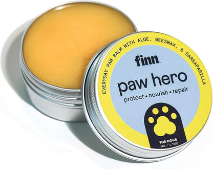 Finn Paw Hero | Natural Revitalizing Dog Paw Balm | Protect, Nourish &amp; Repair from Wear, Damage &amp; Dryness - 1.75 oz