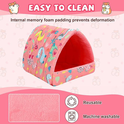 UPINS Guinea Pig Bed, Guinea Pig Hideout Washable Small Animal House Cage Accessories for Dwarf Rabbits Chinchillas Hamsters Hedgehogs Ferrets Bearded Dragons and Rats