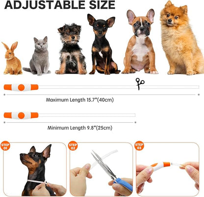 BSEEN Light Up Dog Collar - Rainproof LED Dog Collar Rechargeable - TPU Cuttable Glowing Pet Collar for Small Puppies&amp; Cats, Safety Dog Lights for Night Walking&amp; Camping (XS- Orange 40cm)