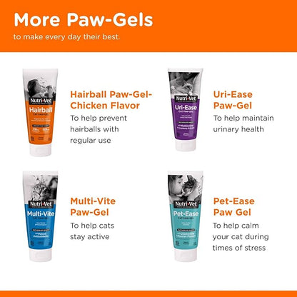 Nutri-Vet Hairball Paw Gel, Cat Hairball Remedy, Kitten Supplies, Hair Ball Relief for Cats, Fur Ball Remedy, Soybean &amp; Coconut Oil, Salmon Flavor, 3 oz