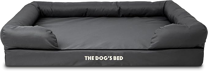 The Dog’s Bed XL Grey 43.5x34, Memory Foam, Pain Relief: Arthritis, Hip &amp; Elbow Dysplasia, Post Surgery, Lameness, Supportive, Calming, Waterproof Washable Cover, Veterinary Approved