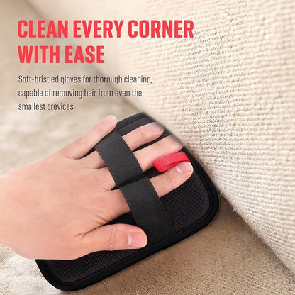 Pet Hair Remover, Electrostatic Pet Hair Removal Gloves, Reusable Cat &amp; Dog Hair Remover for Couch, Furniture, Carpet, Curtain, Upgraded Animal Fur Removal Tool, Cat Grooming Gloves-2 PCS