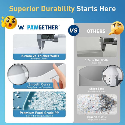 PAWGETHER® Gravity Cat Feeder, Self-Dispensing Dog Food Dispenser, Pet Food Station 1 Gallon/3.5L Capacity Automatic Pet Feeder Cat &amp; Dog Food Bowl, Easy to Fill