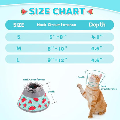 Cat Cone Collar Soft to Stop Licking, Adjustable, Foldable Lightweight Kitten Cones After Surgery Recovery for Cats &amp; Kittens, Cat Cone Alternative (Blue, L)