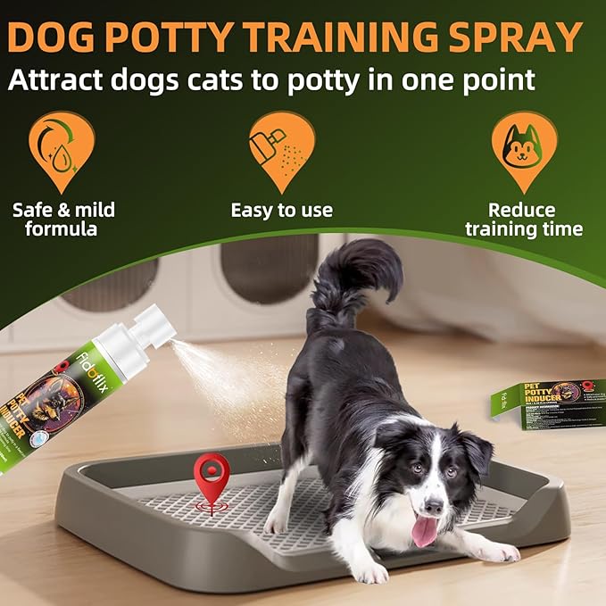 Dog Potty Training Spray for Dogs and Puppies - Go Here Attractant Spray to Pee and Poop in One Spot,Safe &amp; Effective Puppy Pee Spray Indoor &amp; Outdoor-Dog Training &amp; Housebreaking Aid -100ml