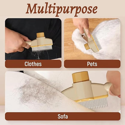 2 Pcs Brush for Cats, brush Cat Comb, Avatore brushs-Removes Fur &amp; Relieves Pain, Upgrade Dog and Cat Hair Removal with Release Button, Multi-function Grooming Brushs for Short&amp;Long Cats