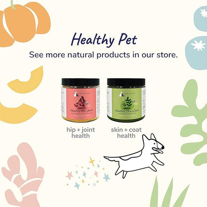 kin+kind Organic Fiber for Dogs&amp;Cats - Pumpkin Boost for Healthy Poops - Digestive Health - Flax Seed, Ginger, Turmeric and Coconut - Made in USA - 4 oz (Medium)