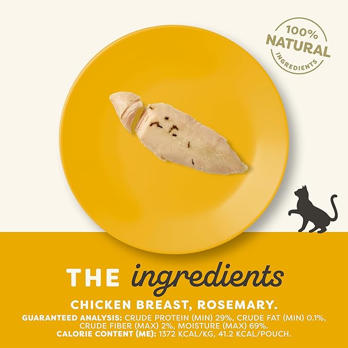 Applaws Natural Cat Treats, Grain-Free, High-Protein Whole Chicken &amp; Rosemary Loins, Single-Ingredient Healthy Snack for Cats (12 x 1.06 oz Loins)