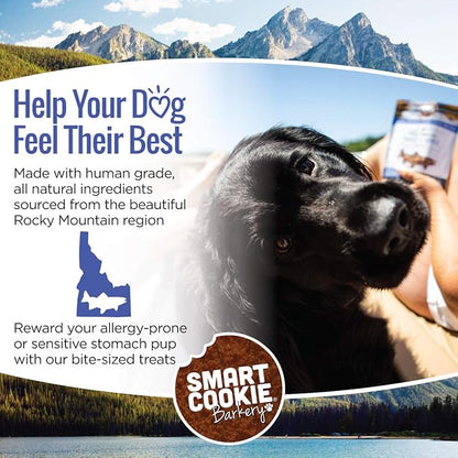 Smart Cookie All Natural Dog Treats - Trout &amp; Apple - Training Treats for Dogs with Allergies, Sensitive Stomachs - Soft Dog Treats, Grain Free, Chewy, Human-Grade, Made in USA - 5oz, Pack of 3