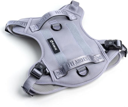 2025 New Edition, Fei &amp; Eve MagEase Dog Harness - 3-Second Magnetic Buckles | 3-Point No-Pull Control | Heavy-Duty 900D Nylon | Dual Safety Handles | Breathable Mesh | Adjustable Fit | Medium, Gray