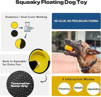 Squeaky Floating Dog Toy – Interactive Water Ball for Fetch &amp; Pool Play, Durable Cognitive Ball for Smart Dogs,Ideal for Medium &amp; Large Dogs