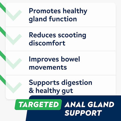 STRELLALAB Anal Gland Support Chews - Scoot Treatment - Digestive Enzymes, Prebiotics &amp; Fiber Supplement for Dogs Digestion &amp; Gut Health. Proprietary Blend of Beet, Psyllium, Dandelion &amp; Pumpkin 120Ct