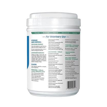 REScue One-Step Disinfectant Cleaner &amp; Deodorizer Wipes for Vet Use – Cleaner for Kennels, Litter Boxes, Vet Offices, Pet Grooming Surfaces, Pet Items – Wipes Canister, 160-Count (Pack of 1)