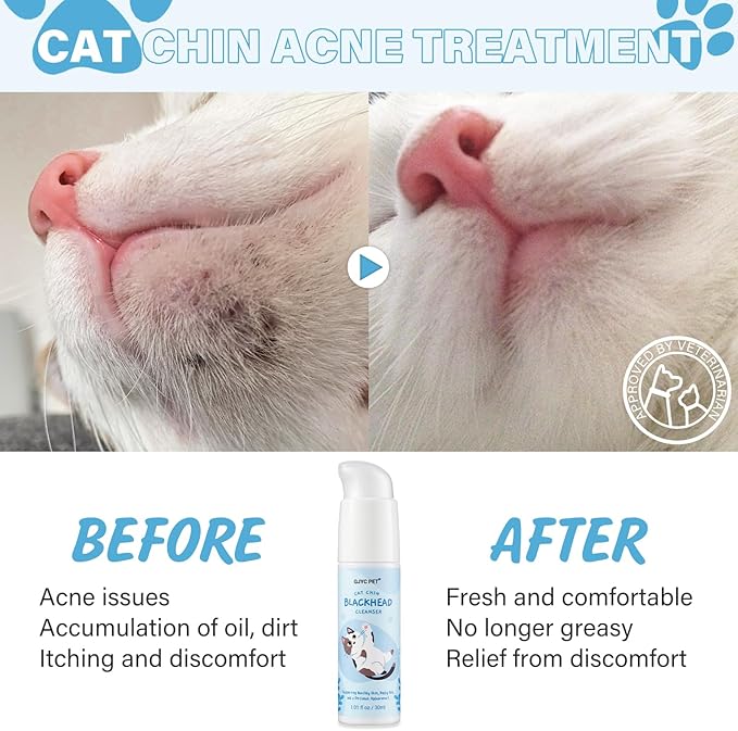Cat Chin Acne Care Kit - Gently Removes Cat Chin Blackheads, Equipped with Cleansing Brush, Cruelty-Free, Nurtures Cat&