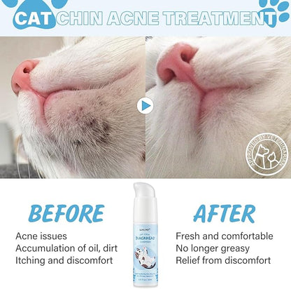Cat Chin Acne Care Kit - Gently Removes Cat Chin Blackheads, Equipped with Cleansing Brush, Cruelty-Free, Nurtures Cat&