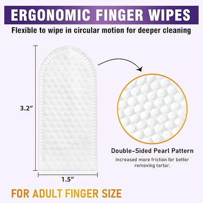Teeth Cleaning Wipes for Dogs &amp; Cats, Dental Care Finger Wipes, Remove Plaque, Tartar &amp; Bad Breath, Disposable Gentle Cleaning &amp; Gum Care Pet Wipes, No-Rinse Dog Finger Toothbrush, 50 Counts