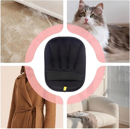 2025 New Upgraded Electrostatic Pet Hair Removal Gloves - Reusable Cat Hair Remover &amp; Dog Hair Removal Mitt with Elastic Cuff &amp; Finger Loops for Furniture, Bedding, Car (2pcs)
