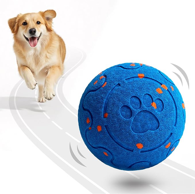 Dog Balls: Interactive Dog Ball Auto Rolling - Interactive Dog Toys for Aggressive Chewers - Bouncy &amp; Throwable, Type-C Rechargeable, Washable, for Small &amp; Medium &amp; Large Dogs – Blue