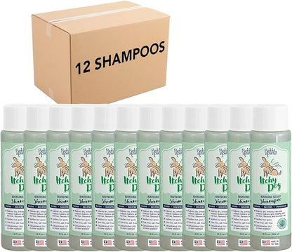 Bobbi Panter Dog Shampoo - Made in USA - All Natural Formula for Itch Relief &amp; Soothing Skins, Concentrated 16:1 for Professional Groomers - Green Apple Scent, 13 Oz (Case of 12)