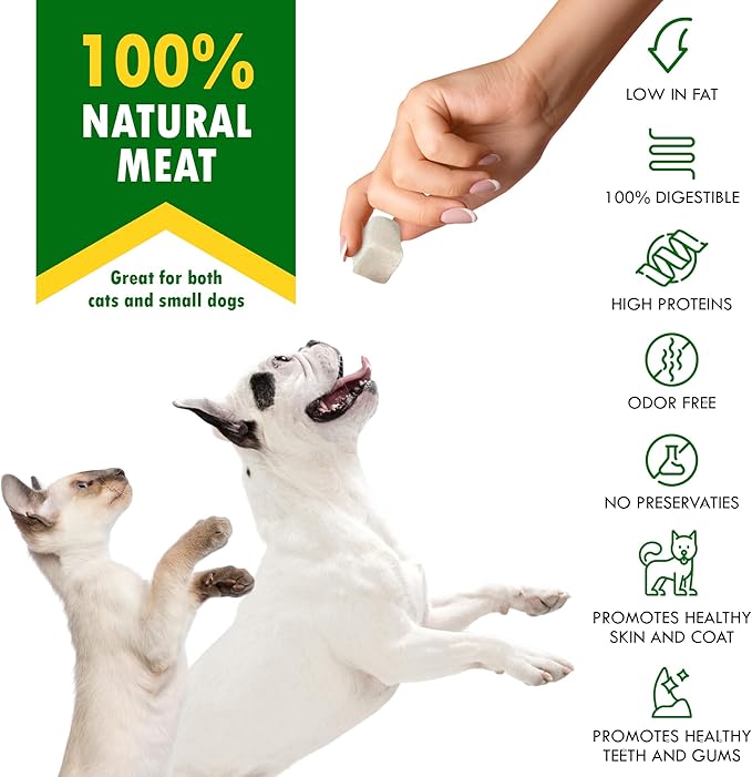 Beloved Pets Dog &amp; Cat Treats Freeze Dried Chicken Cubes 5.3 oz - All Natural Meat Raw Pet Food - Human Grade High-Protein Snacks &amp; Grain-Free Jerky Chews for Cats and Small Dogs