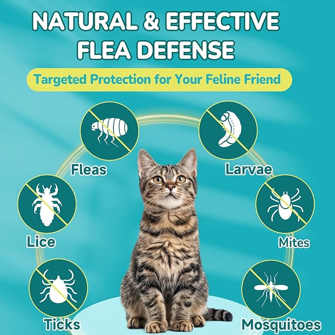 4-IN-1 Flea and Tick Prevention for Cats, 500 Crunchy &amp; Creamy Chews, Cat Flea Treatment, Natural Oral Flea Treatment for Cats, Daily Support for Flea, Immune, Skin &amp; Coat, Gut, Chicken Flavor