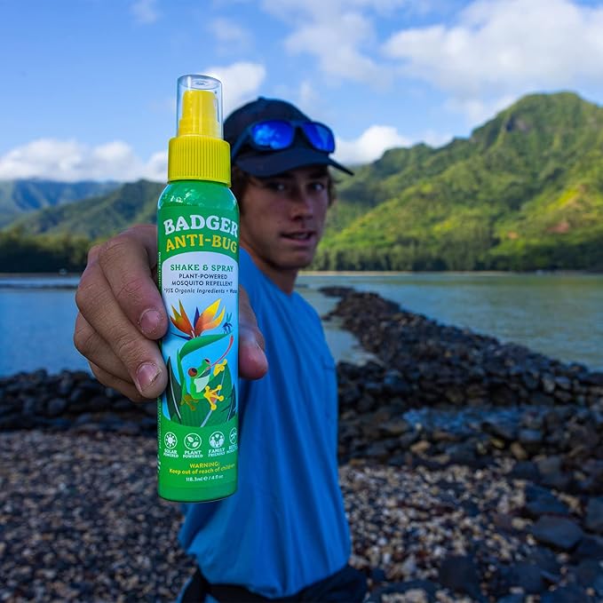 Badger Bug Repellent, Easy to Use Travel Stick, DEET-Free Mosquito Repellent &amp; Insect Protection, Certified Organic Essential Oil Balm