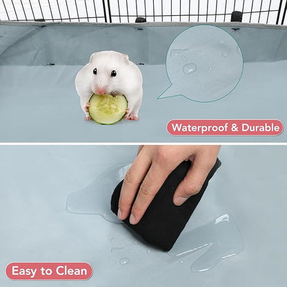 20 Panels Small Animal Playpen, 48" x 24" x 16" Pet Playpen with Waterproof Mat, C&amp;C Cage for Guinea Pigs, Rabbit/Bunny/Baby Chicken Cage,Bunny/Puppy/Chicken Pen Indoor Outdoor Portable Metal Fence