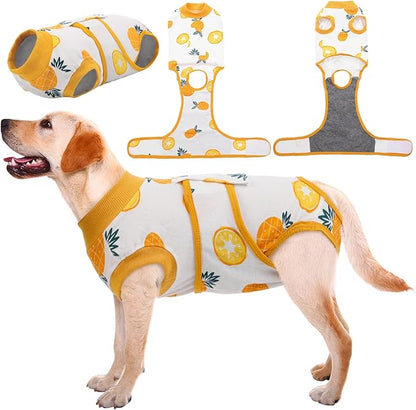 Kuoser Recovery Suit for Dogs Cats After Surgery, Professional Pet Recovery Shirt Dog Abdominal Wounds Bandages, Substitute E-Collar &amp; Cone,Prevent Licking Dog Onesies Pet Surgery Recovery Suit
