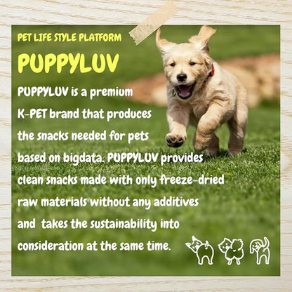 Puppyluv Treat - Freeze Dried Pollock Dog &amp; Cat Treats, Wild Caught, Single Ingredient, Natural High Protein &amp; Fish Oil, Grain Free, Gluten Free, 2.8oz