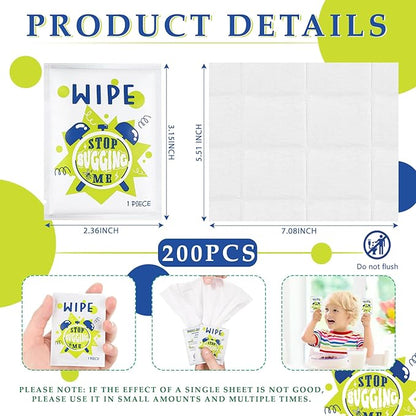 Tondiamo 200 Pcs Feminine Wet Wipes for Women Individually Wrapped Flushable Wipes Travel Size Soothing Personal Wipe Cleansing Natural Ingredients for Feminine Daily Use(Peppermint)