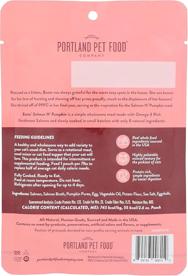 Human-Grade Mixed Variety Pack Wet Cat Food Pouch Boots&