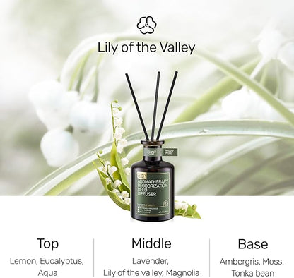 Reed Diffuser for Pet Odor Elimination, Lily of The Valley, Non-Toxic &amp; Pet-Friendly Air Freshening, 6 Oz
