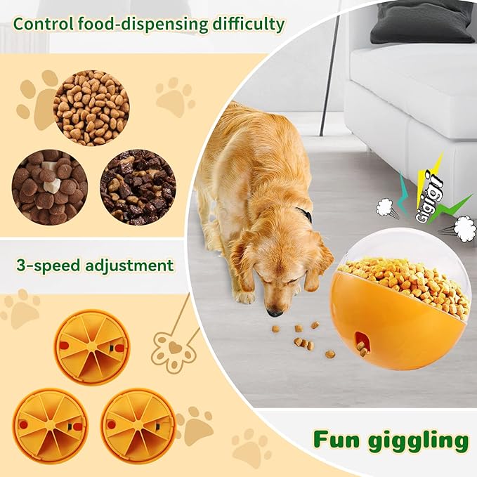 Treat Dispensing Dog Toys - Puzzle &amp; Slow Feeder Ball for Large, Medium &amp; Small Dogs, Mentally Stimulating Enrichment Toys