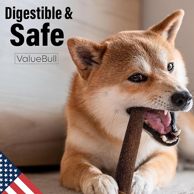 ValueBull USA Collagen Sticks for Dogs, 6 Inch Jumbo Chews, Natural Long-Lasting Dog Treats, 100 Count Bulk Pack - Promotes Joint, Skin &amp; Coat Health with Glucosamine and Chondroitin
