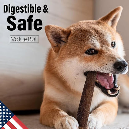 ValueBull USA Collagen Sticks for Dogs, 6 Inch Medium Chews, Natural Long-Lasting Dog Treats, 100 Count Bulk Pack - Promotes Joint, Skin &amp; Coat Health with Glucosamine and Chondroitin