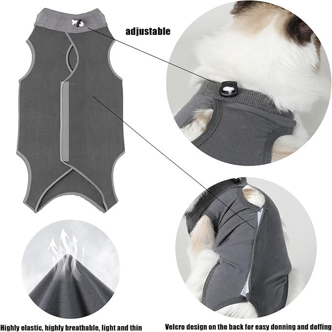 Yanniwani Cat Recovery Collar - Waterproof, Anti-bite &amp; Anti-lick Wound Healing Safe, Adjustable Elizabethan Collar for Cats After Surgery (Black, M)