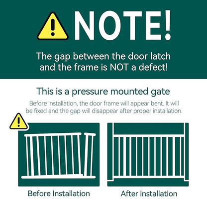 Babelio Baby Gate, 29-48 Inch Auto Close Pet Gate, Easy Install Pressure-Mounted Safety Gate, Extra Wide Pet Gate for Stairs and Doorways, 2 Pack White