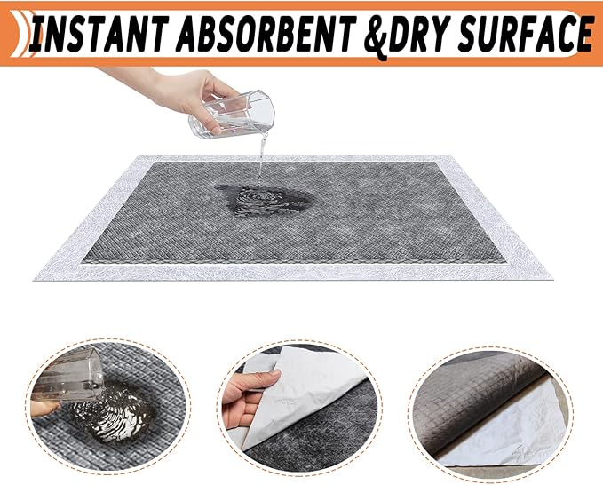 Guinea Pig Bedding, Disposable Guinea Pig Cage Liners, Charcoal Odor Controlling Absorbent Waterproof Pee Pads for Rabbits, Hamster and Other Small Animals. 18&