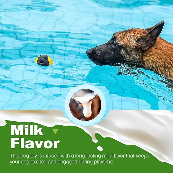 Squeaky Floating Dog Toy – Interactive Water Ball for Fetch &amp; Pool Play, Durable Cognitive Ball for Smart Dogs,Ideal for Medium &amp; Large Dogs