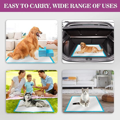 IMMCUTE Large Dog Pee Pads 28"x30"-30 Count | Large Puppy Pee Training Pads Super Absorbent &amp; Leak-Proof | Disposable Pet Piddle and Potty Pads for Puppies | Dogs | Doggie| Cats | Rabbits