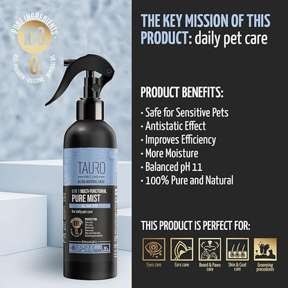 Clear Eyes Solution Set 6in1 Multi-Functional Pure Mist and Stainless Look Clay Mask - Tear Stain Remover, Eye Cleaner - Eye Care Ear Care Grooming Treatment for All Dogs and Cats Eyes