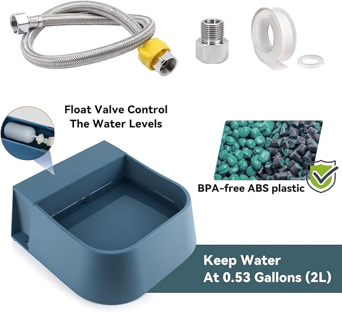 NAMSAN Automatic Dog Water Dispenser with Float Valve, 3/4&