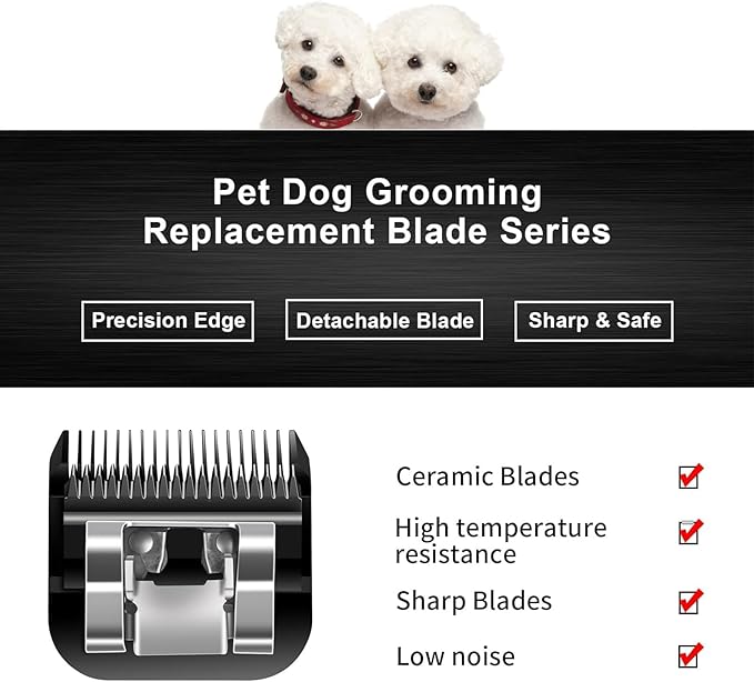 30 Blades Dog Grooming Blades Compatible with Andis/Oster A5/Wahl KM-10 Series Dog Clippers,Detachable Clipper Replacement Blade,Black,(30