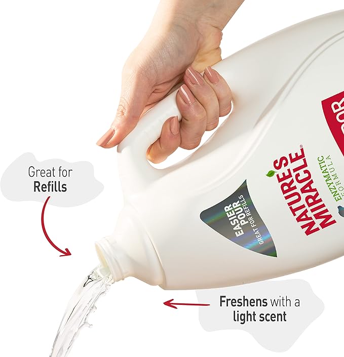 Nature’s Miracle® Stain &amp; Odor Remover, Tough on Dog Urine, Feces, Vomit, Drool and Other Organic Stains and Odors, 1 Gallon