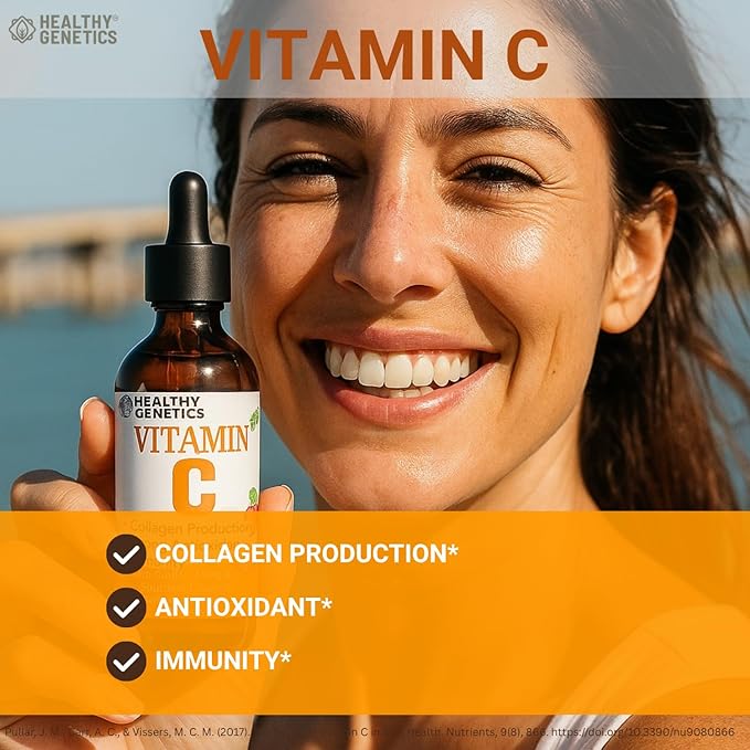 Vitamin C Supplement | Liquid Vitamin C Liquid Drops for Adults &amp; Kids | Acerola Cherry | Immune Support Supplement | Antioxidant | Skin | Vegan | Non-GMO | Gluten Free | 2 Fl