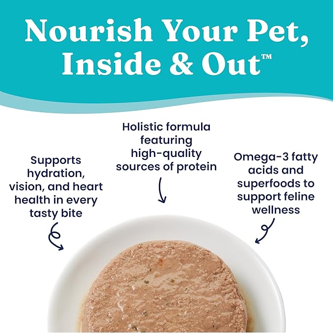 Solid Gold Wet Cat Food Pate - Healthy Canned Cat Food Pate w/Real Tuna &amp; Sardine, Omega Fatty Acids, Vitamins &amp; Minerals - Grain Free &amp; Gluten Free Can Meals for Cats &amp; Kittens - 24ct/3oz Can