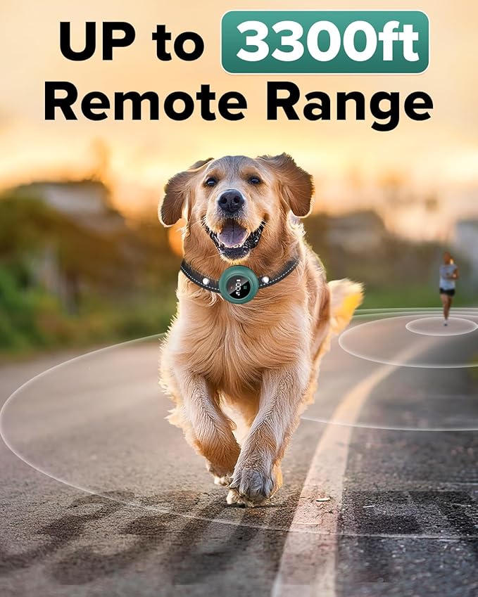 [New 2025] 2-in-1 Dog Shock Collar &amp; Bark Collar – 3300FT Dog Training Collar with Remote, Automatic Anti-Barking, 5 Adjustable Sensitivity Levels, IP67 Waterproof E-Collar for Small Medium Large Dogs
