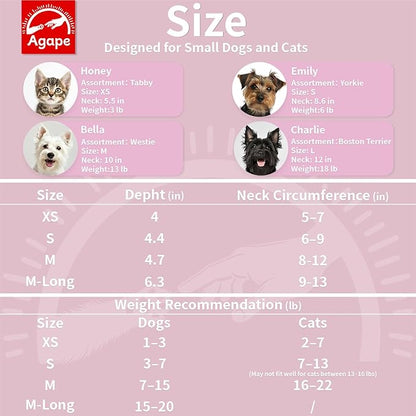 Agape Soft Dog Cone for Small Dogs &amp; Cats, Comfy Dogs Recovery Collar After Surgery, Adjustable E Collar Alternative to Stop Licking, Protective Elizabethan Collars for Pup, Comfortable Dog Cones