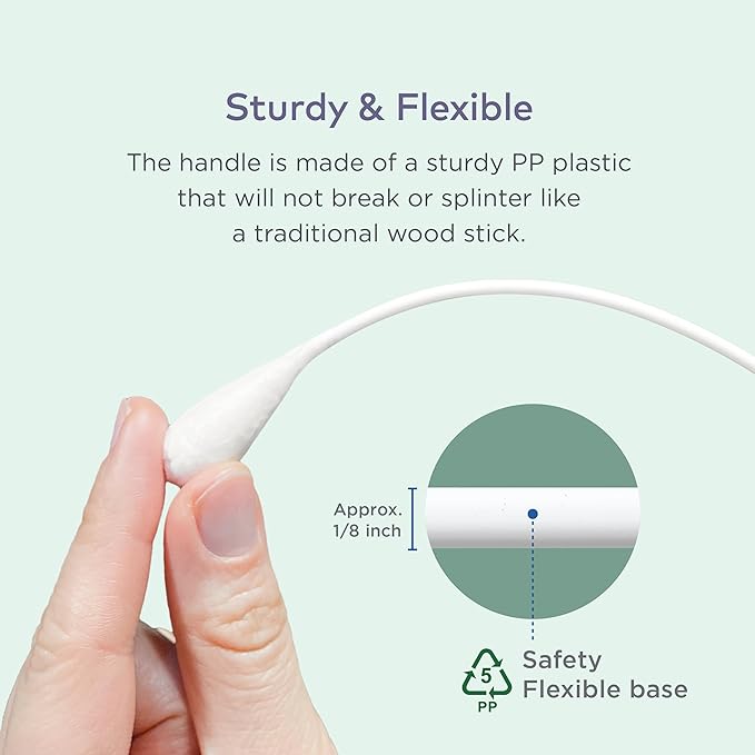 Cotton Swabs for Dogs and Cats - Cat &amp; Dog Ear Cleaner Long Cotton Swab - Extra Large Cotton Head, Cat &amp; Dog Ear Cleaning Kit for Puppies, Multipurpose Pet Cotton Swabs (Extra Large 100 Buds)
